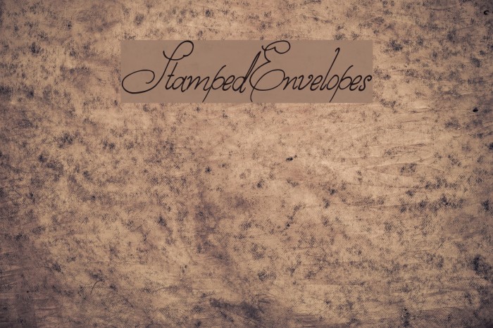 StampedEnvelopes Font examples