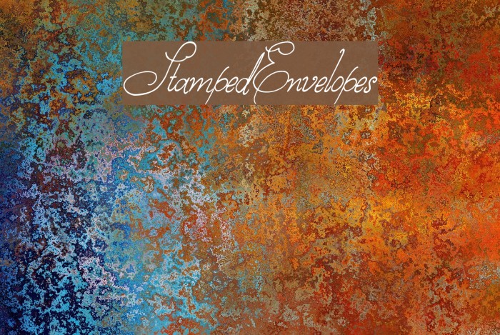StampedEnvelopes Font examples