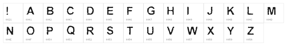 Stamped! Character Map