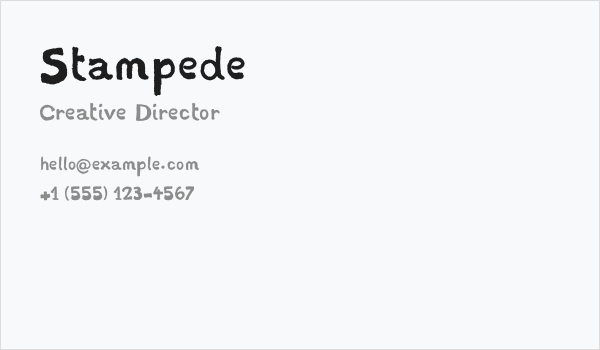 Stampede Business Card