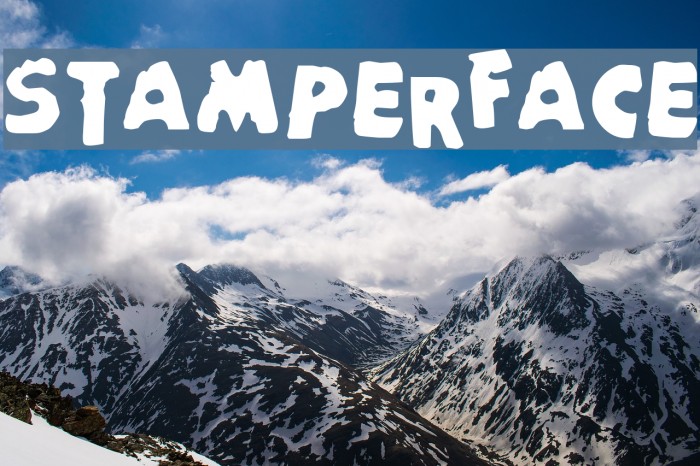 StamperFace Font examples