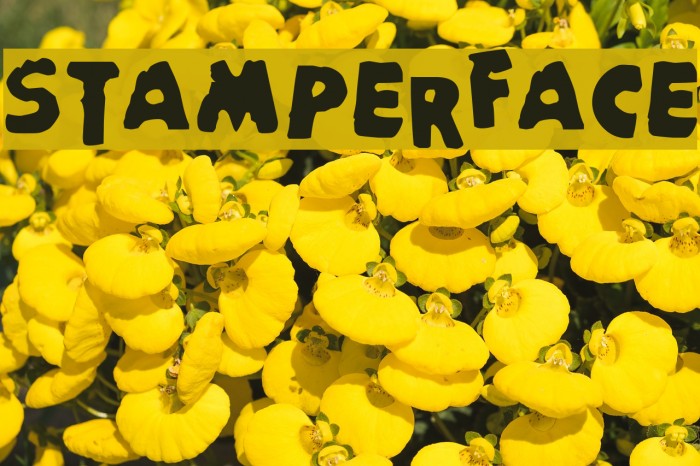 StamperFace Font examples