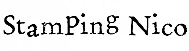 Stamping Nico  font caratteri gratis