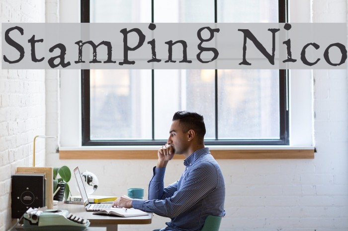 Stamping Nico Font examples