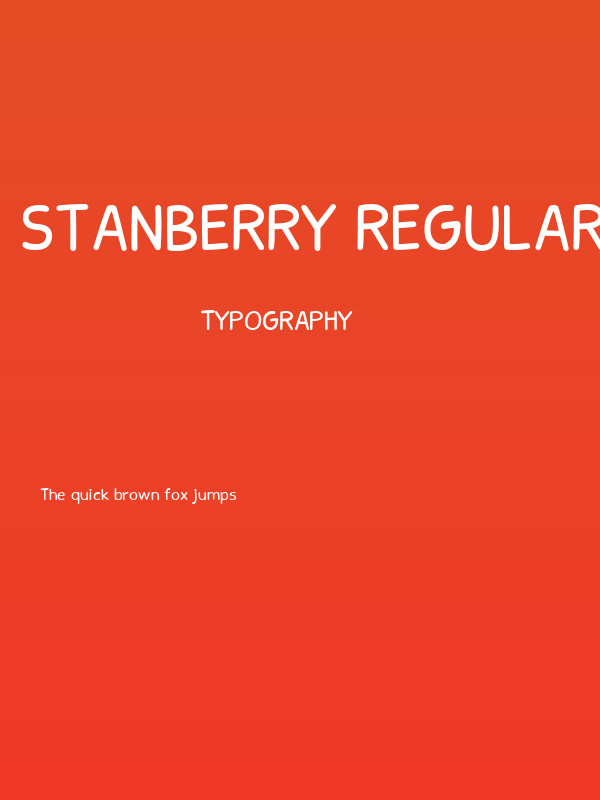 Stanberry Regular Poster