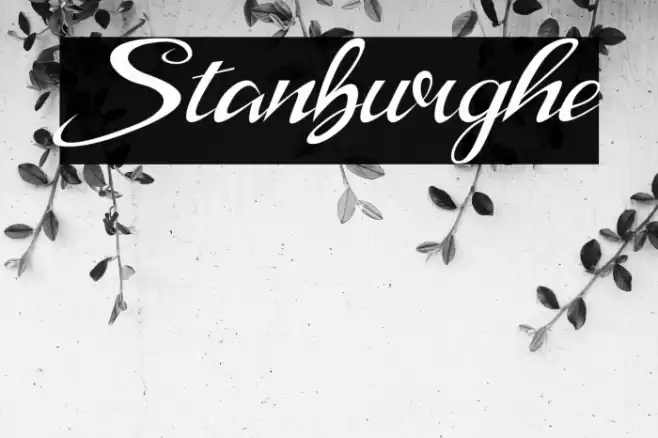 Stanburghe Font examples