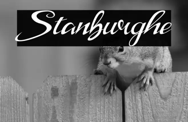Stanburghe Font examples