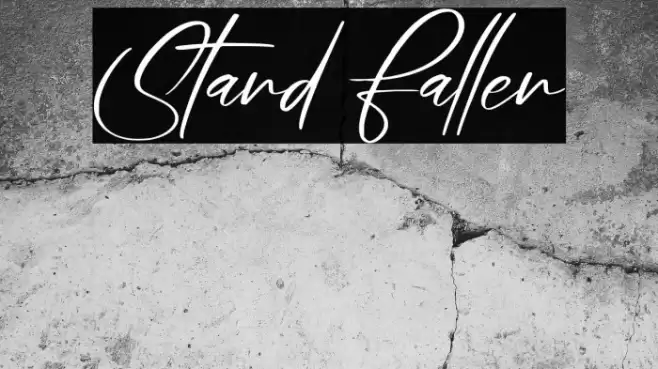 Stand Fallen Font examples