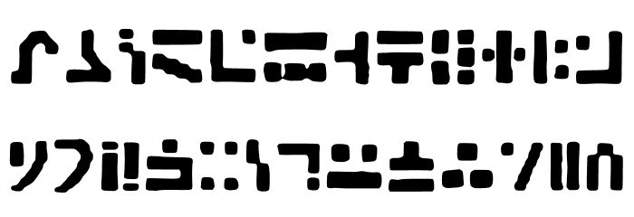Standard Galactic Alpha Regular Font LOWERCASE
