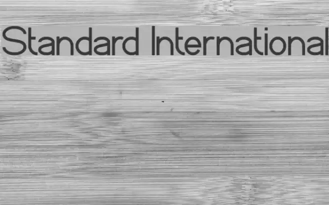 Standard International Font examples