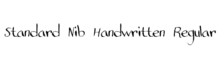 Standard Nib Handwritten Regular Font