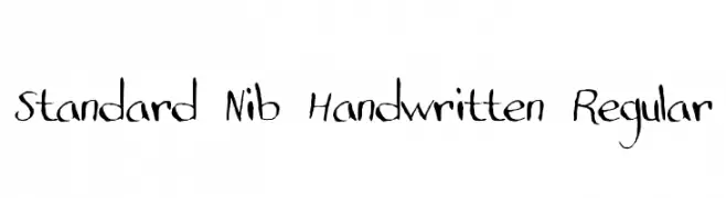 Standard Nib Handwritten Regular  Скачать бесплатные шрифты