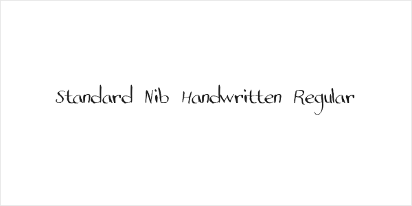 Standard Nib Handwritten Regular Logo