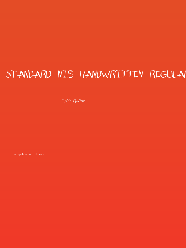 Standard Nib Handwritten Regular Poster