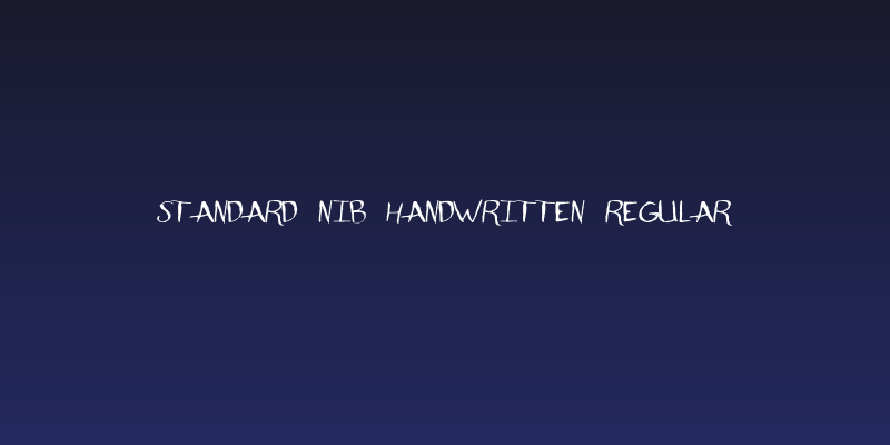 Standard Nib Handwritten Regular Social Header