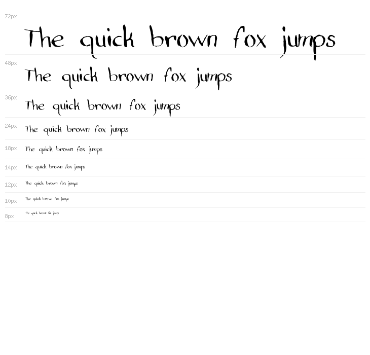 Standard Nib Handwritten Regular Waterfall