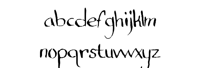 Standard Nib Handwritten Regular Font LOWERCASE
