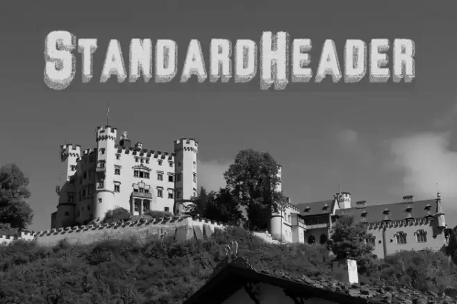 StandardHeader Font examples