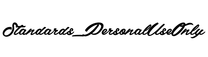 Standards_PersonalUseOnly  Frei Schriftart Herunterladen