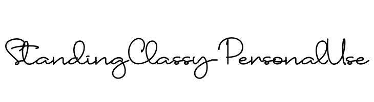 Standing Classy - Personal Use  Frei Schriftart Herunterladen