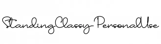 Standing Classy - Personal Use  Fuentes Gratis Descargar
