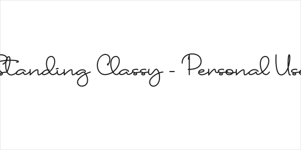 Standing Classy - Personal Use Logo