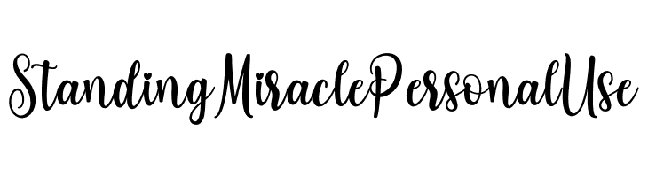 Standing Miracle Personal Use  Frei Schriftart Herunterladen