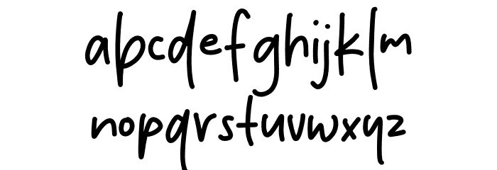 Standing Persona Font LOWERCASE