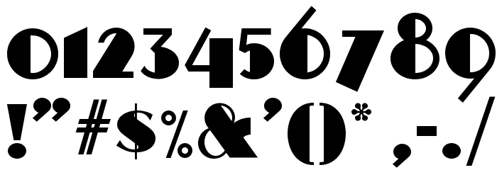 Standing Room Only NF Font OTHER CHARS