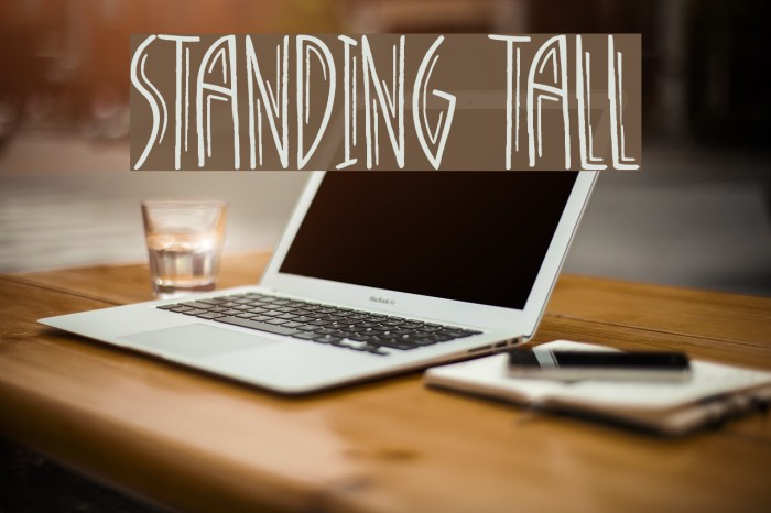 Standing Tall Font examples