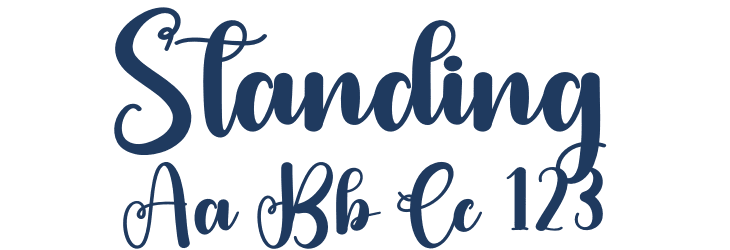 Standing Font Preview