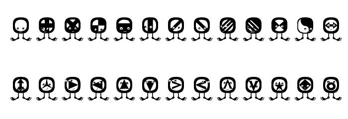 StandingButtonS Font LOWERCASE
