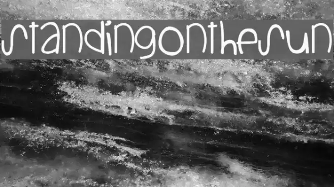 StandingOnTheSun Font examples