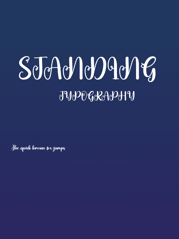 Standing Poster