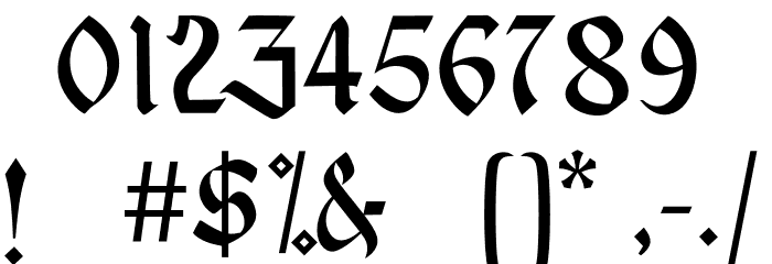 Standrag Font OTHER CHARS