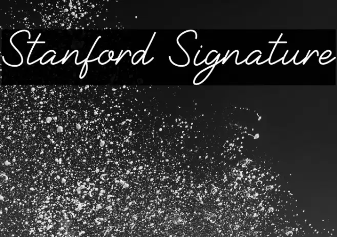 Stanford Signature Font examples