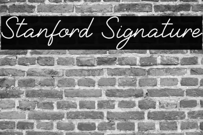 Stanford Signature Font examples