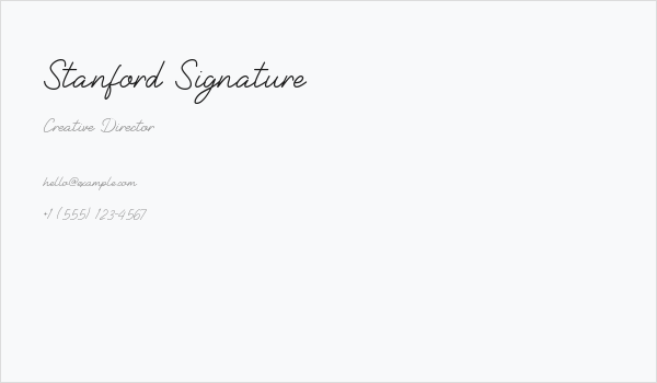Stanford Signature Business Card