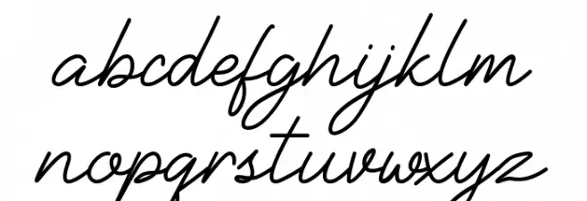 Stanford Signature फ़ॉन्ट लोअरकेस