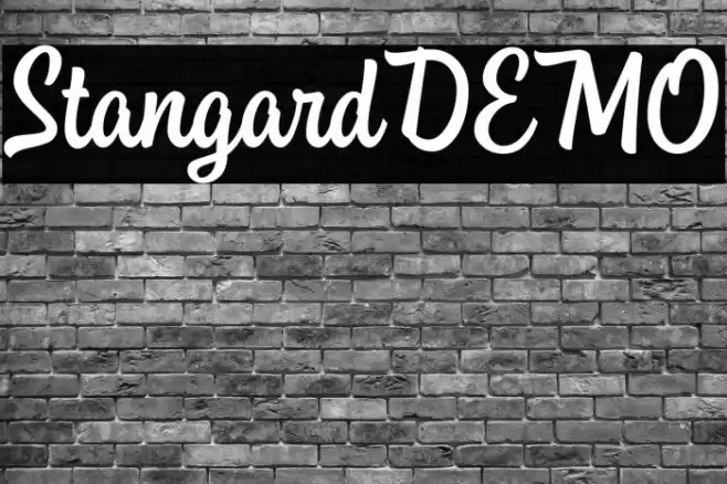 StangardDEMO Font examples