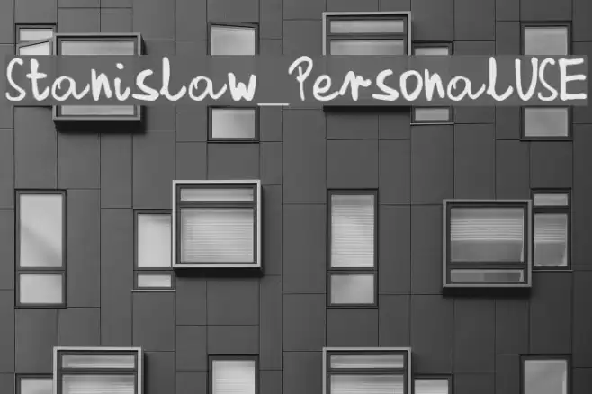 Stanislaw_PersonalUSE Font examples