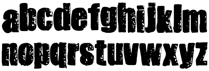 Stank Font LOWERCASE