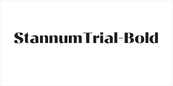 StannumTrial-Bold Logo