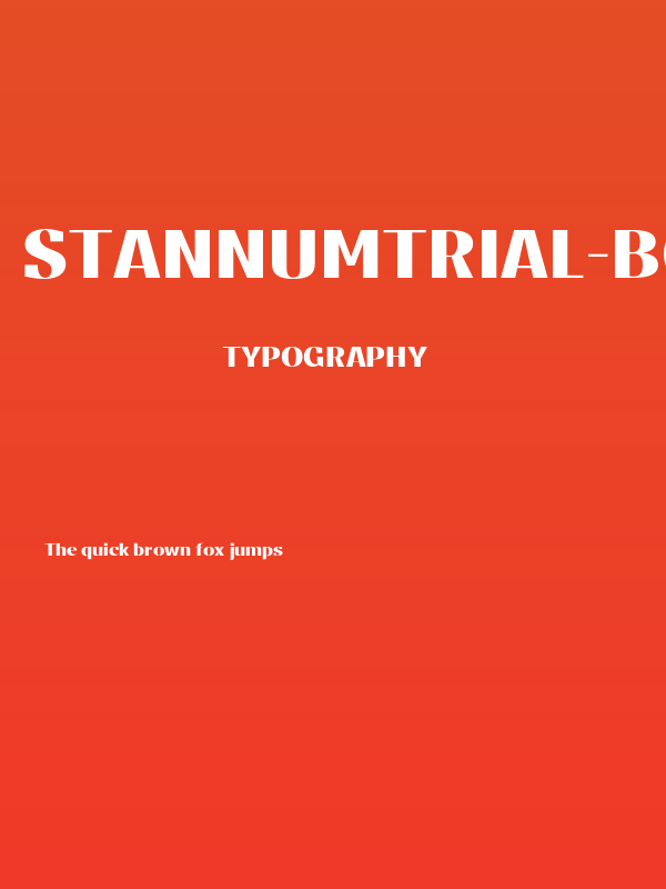 StannumTrial-Bold Poster