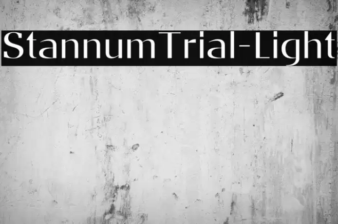 StannumTrial-Light Font examples