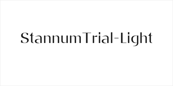 StannumTrial-Light Logo