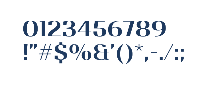 StannumTrial-Medium Other Characters