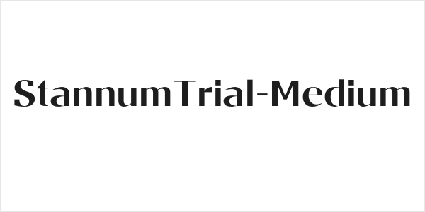 StannumTrial-Medium Logo