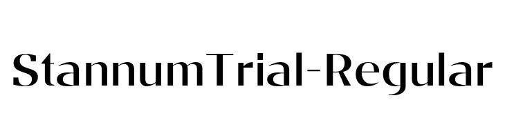 StannumTrial-Regular  免费字体下载