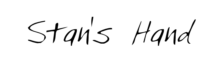 Stan's Hand  Frei Schriftart Herunterladen